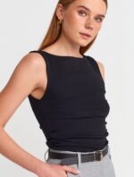 Black Sleeveless Tank Top