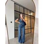 Sleeveless Blue Denim Vest and Jeans Set - Image 2