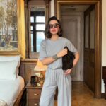 Light Gray Lounge Pants and T-Shirt Set