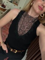 Ivory Lace Illusion Top (Multiple Colors) - Image 7