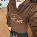 Brown New York Pullover Sweatshirt