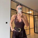 Brown Lace Bodysuit