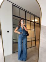 Sleeveless Blue Denim Vest and Jeans Set - Image 3
