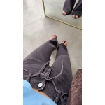High Waist Wide Leg Brown Jeans - Image 2