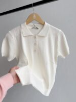 Ribbed Knit Short Sleeve Top (Three Colors) - Image 3
