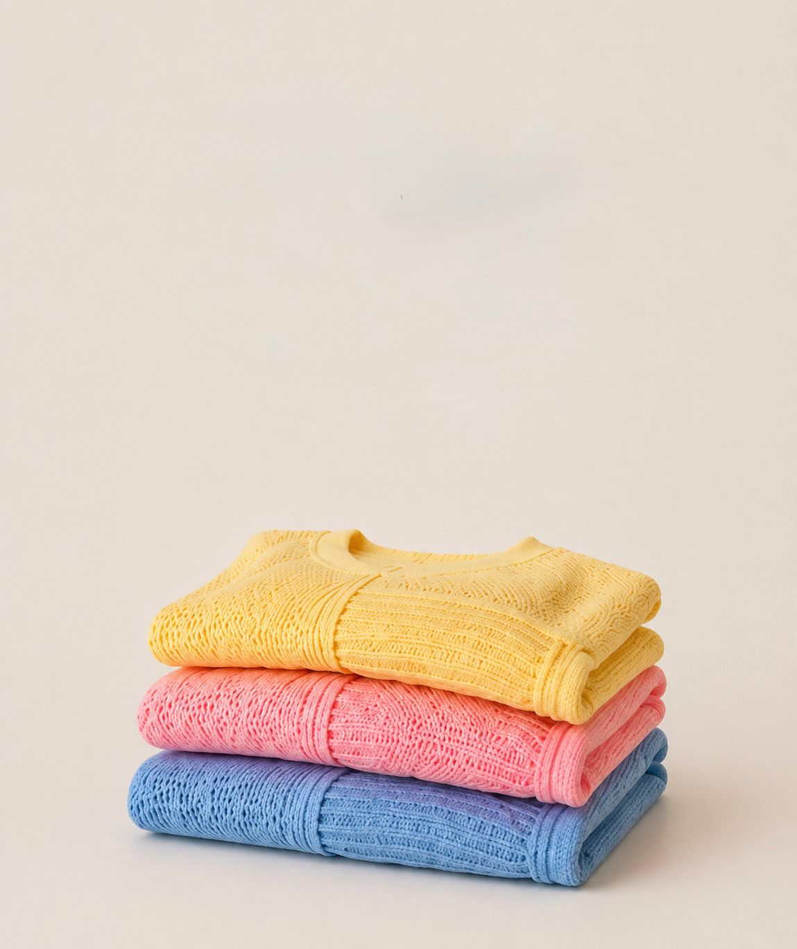 31fa9d0f-f7da-4737-9b10-a9e567c988c7 Cotton Knit Crewneck Sweaters Pastel Colors - Image 1