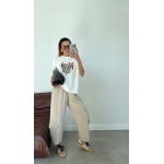 White Graphic Leopard Print T-Shirt - Image 2