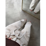 High Waist Wide Leg Beige Jeans - Image 2