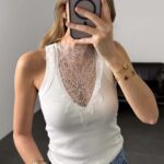 Ivory Lace Illusion Top (Multiple Colors)