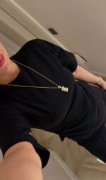 Women's Black Short Sleeve Top And Pants Set - Image 2