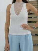 Ivory Lace Illusion Top (Multiple Colors) - Image 3
