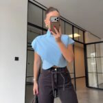 Blue Cropped Top