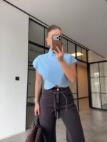 Blue Cropped Top