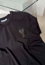 Black T-Shirt With Heart A Logo - Image 3