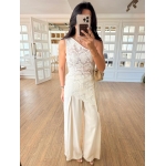 White One Shoulder Lace Top - Image 2