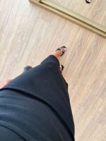 Black Sleeveless Midi Slip Dress - Image 3