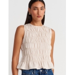 Dilvin Beige Smocked Top - Image 2