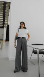 Grey Wide Leg Pants