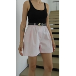 High Waist Light Pink Bermuda Shorts - Image 2