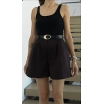 High Waist Brown Bermuda Shorts - Image 2