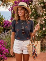 Floral Embroidered Knit Top (4 colors)