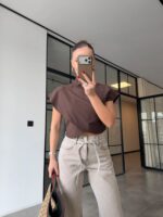 Brown Cropped Top - Image 3