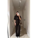 Brown Short Sleeve Top and Pants Set - Image 2
