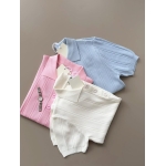 Ribbed Knit Short Sleeve Top (Three Colors) - Image 4