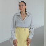 Yellow Skort With Gold Buckle