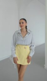 Yellow Skort With Gold Buckle