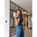 Sleeveless Blue Denim Vest and Jeans Set - Image 4