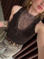 Ivory Lace Illusion Top (Multiple Colors) - Image 5