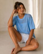 Cotton Knit Crewneck Sweaters Pastel Colors - Image 2