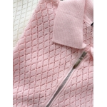Diamond Pattern Zip Collar Knit Top ( 4 colors) - Image 5
