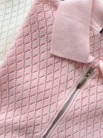 Diamond Pattern Zip Collar Knit Top ( 4 colors) - Image 5