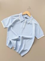 Short Sleeve Knit Polo Shirt - Image 3