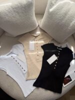 Ribbed Sleeveless Henley Button Top