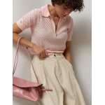 Diamond Pattern Zip Collar Knit Top ( 4 colors) - Image 8
