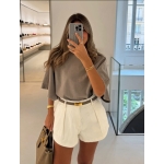 White High Waist Shorts - Image 2