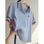 Cable Knit Short Sleeve Polo Shirts - Image 4