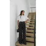 Black Polka Dot Wide Leg Jeans - Image 2