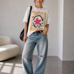 Wild Flower Graphic White T-Shirt