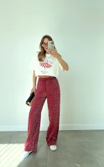 Red Leopard Pants