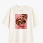 Dog With Heart Glasses Graphic T-Shirt