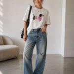 White Dachshund Graphic Tee Shirt