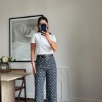 Black Polka Dot Wide Leg Pants