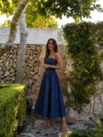 Women's Strapless Denim Maxi Dress - Image 6