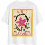 Wild Flower Graphic White T-Shirt - Image 2