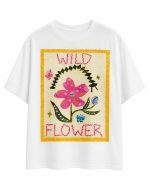 Wild Flower Graphic White T-Shirt - Image 2