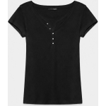 Button Detail Short Sleeve Cotton T-Shirts - Image 2